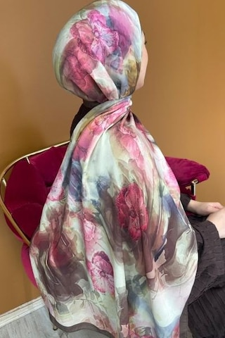 Mimiyum Perla Şal- Orkide Desen - Model 3 Çok Renkli