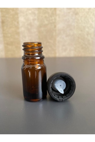 5ml Kahvrengi Şişe, İçten Damlalıklı Kapak, 24 Adet Siyah Damlatmalı Kapak, Esans Şişesi, Boş Şişe, Aroma Şişesi