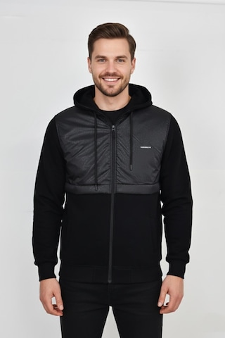 Dynamo Erkek Kapitone Modelli 3 İplik Kapüşonlu Sweatshirt Bgl-st04865 Siyah