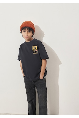 Mavi - Baskılı Antrasit Tişört 6610257-70087 Antrasit