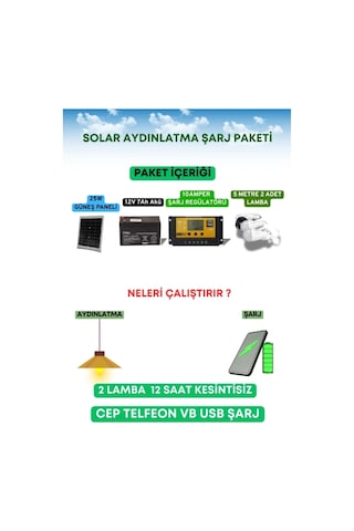 Çobanlar İçin Seyyar Güneş Enerjili Lamba Seti Ve Cep Telefonu Şarj Seti