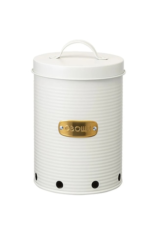 Smart Solutions 2,5 Litre Kapaklı Metal Sebze Saklama Kabı 275463132 Sütlü