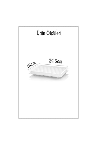 33 Bölmeli Yuvarlak Buz Kalıbı - Beyaz Beyaz