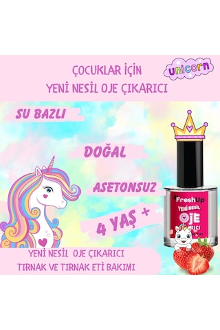 Freshup Yeni Nesil Çocuk İçin Çilek Kokulu Oje Çıkarıcı 10 ML