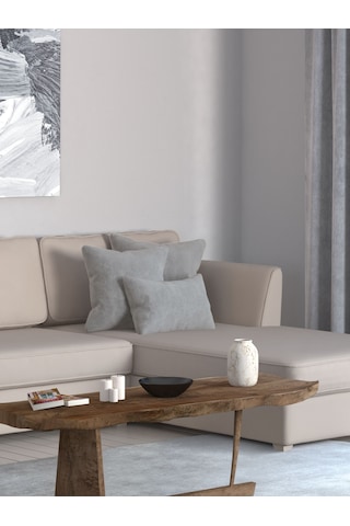 Br Perle Home Daily Series Açık Gri Renk Kırlent Yastık Kılıfı Açık Gri