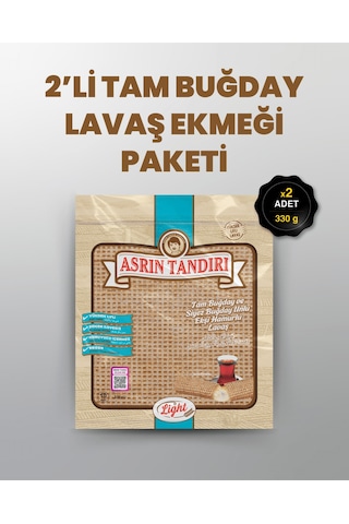 2'li Paket 2 Paket Ekşi Hamurlu Tam Buğday Lavaş Ekmeği