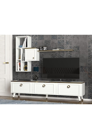 Dekorister Exclusive Kornelya Tv Ünitesi Beyaz