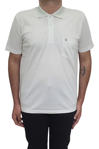 Santa Dmctekstil Erkek Kendinden Desenli Klasik Rahat Kalıp Tek Cepli Polo Yakalı T-shirt Yeşil