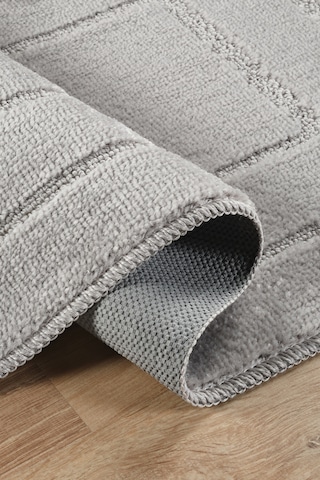 Doğal Kaymaz Taban Banyo Paspas Seti Uzun Ömürlü Yumuşak Dokulu Su Emici Yıkanabilir Çerçeve Set 50x80-50x40 Gri