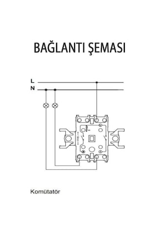 Asfora Beyaz Komütatör Anahtar Çerçeveli - 10 Adet