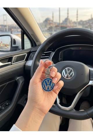 Volkswagen İle Uyumlu Metal Mavi Anahtarlık Aksesuar Polo Golf Passat Tiguan Bora Jetta Scirocco Vw Cc Taigo