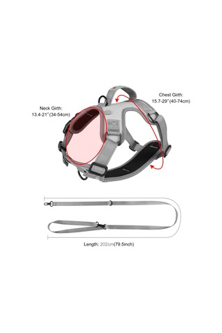 Funadd Traction Rope Reflective Breatheable Nylon Pet Vest Dog Harness, Size: M Griy