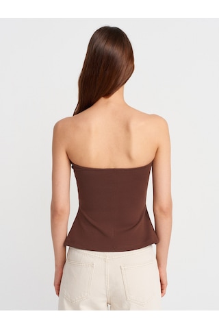 Dilvin 31860 Straplez Top-açık Kahve Açık Kahve