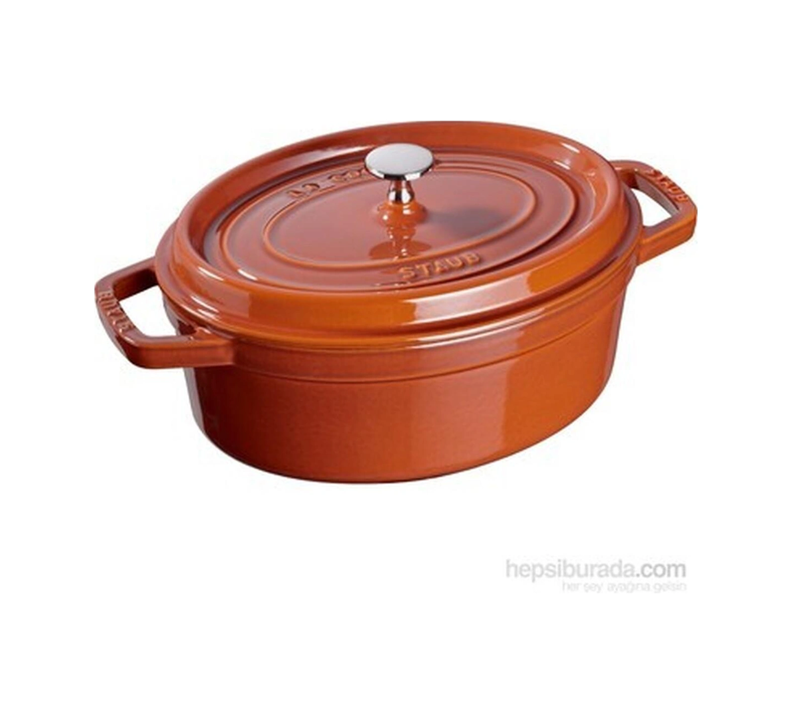 Staub 405113000 Döküm Tencere Oval 33cm Tarçın Rengi Bakır - Siyah