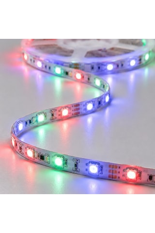 2835 Rgb Şerit Led 5 Metre 54 Led/m Uzaktan Kumandalı Renkli Dekorasyon Işığı