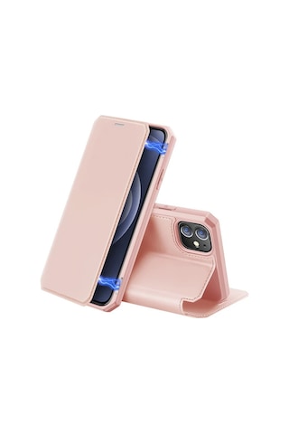 Dux Ducis İphone 12 Mini Kılıf Mıkantıslı Kapaklı Flip Cover Kılıf Skin X Series Flip Case- 5775 Çok Renkli