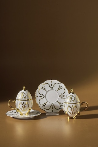 Karaca Faberge Egg 2 Kişilik Kahve Fincan Takımı 90 Ml Renkli