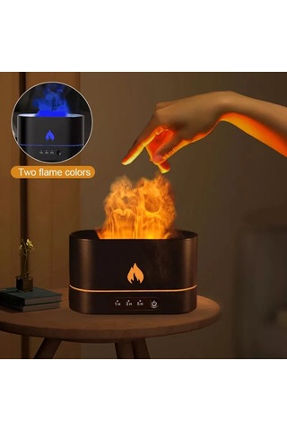 Alev Aroma Difüzör Lamba Ultrasonik Aromaterapi Nebulizatör Hava Nemlendirici Uçucu Yağ Difüzörü