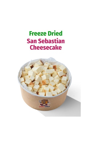 Freeze Dried San Sebastian Cheesecake Kurutulmuş Çıtır Cheesecake Küpleri, Karamelize Atıştırmalık - 300 Gr