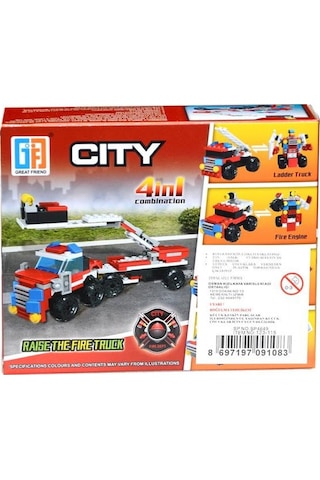 Kzl-123-115 Kızılkaya. City Araç Yapı Blokları 53 Parça.