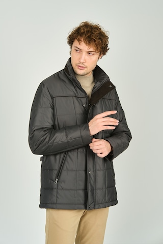 Daynax Erkek İçi Kürklü Dik Yaka Fermuar Ve Çıtçıt Kapamalı Mont Kaban 4000 Gri Gri