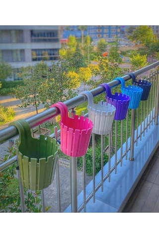 Poliwork Akasya Askılı Balkon Bahçe Saksısı 1.5 L