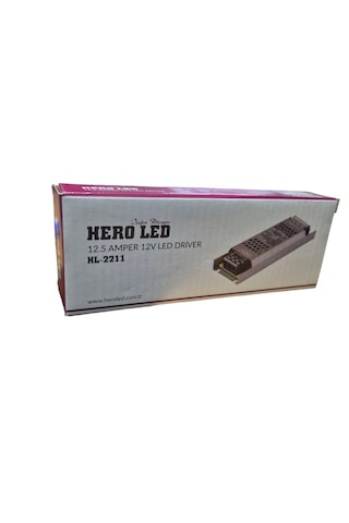 Hero Led 12.5 Amper Ultra Slim Kasa 12 Volt Şerit Led Trafosu -