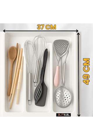 37x49 Cm. Beyaz Kaşıklık Ve Kepçelik 2'li Set 32x41 Cm'e Kadar Kesilebilir - 37x49byz-set Beyaz