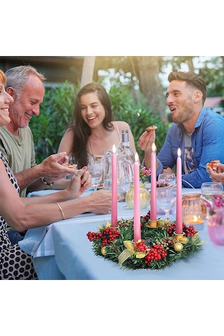 Noel Advent Çelengi 12" Gümüş