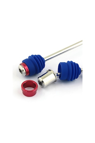 Suofeng Traxxas E-maxx 1/10 Rc Araba İçin Mavi Çelik Orta Mekanizma Vites Shaftı, 2 Adet, Toz Koruyuculu, 5151r Uyumlu, Upgrade Parçası