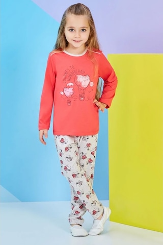Roly Poly Kız Çocuk Uzun Kollu Pijama Takımı (1251) (1-4 Yaş)