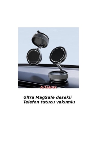 Alfalink K10b Siyah Vacum Katlanır Araç Telefon Tutucu - Ayna-cam Magsafe