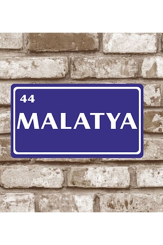 Kişiye Özel Metal Plaka Malatya 44 Retro Poster (29X15)