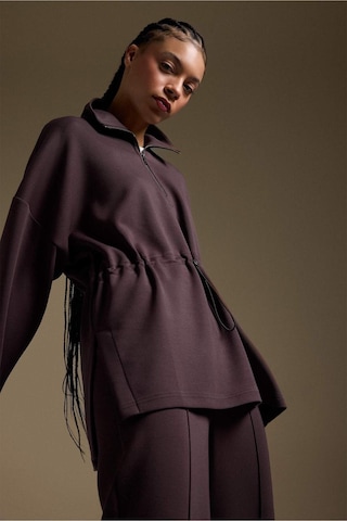 Defacto Long Fıt Dik Yaka Modal Sporcu Sweatshirt F9065ax26spbn192 Kahve-bn192