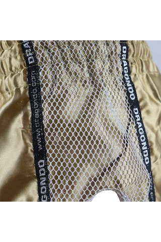 Dragondo Mt3076 Shiny Muay Thai Gold Kick Boks Şortu Altın