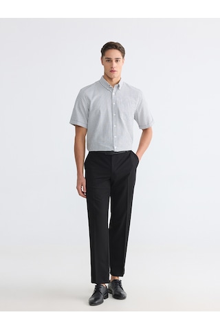 Lcwaıkıkı Classic Beyaz Regular Fit Ekose Poplin Erkek Gömlek