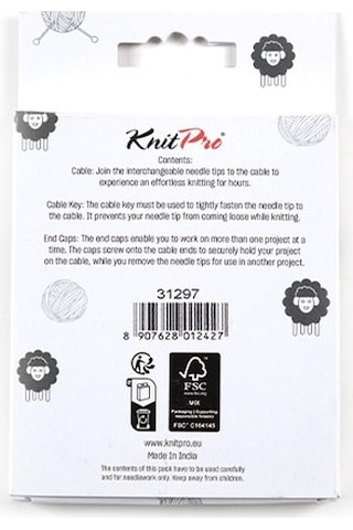 Knitpro Zing Kahverengi Kablo 126-150 Cm Değiştirilebilir Örgü Şişleri İçin Ginger Needle Harness Nylon Natural Brown Single Cord 31297