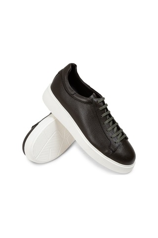 Deery Hakiki Deri Haki Erkek Sneaker Ayakkabı - 01954mhake01 Haki