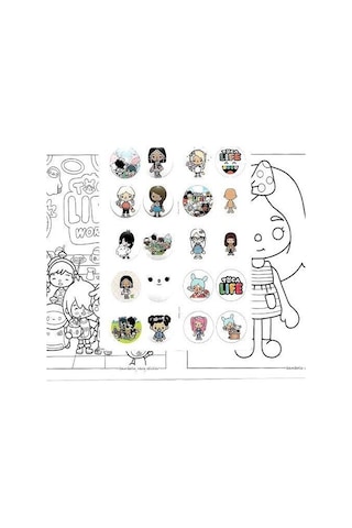 Toca Boca Boyama Kitabı Stickerlı 16 Sayfa