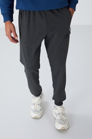 Tommy Life Antrasit Melanj Fermuar Cepli Standart Kalıp Jogger Erkek Eşofman Alt - 84651 Antrasit - Melanj