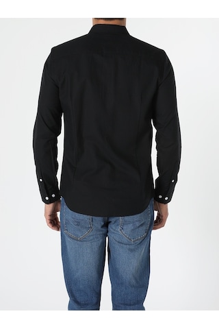 Colin's Slim Fit Shirt Neck Erkek Siyah Uzun Kol Gömlek CL1048576_Q1.V1_BLK