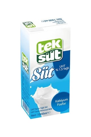 Teksüt Yarım Yağlı Süt 1 Lt X 6 Adet