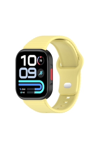 Redmi Watch 6 Silikon Kordon Tırtıklı Suya Dayanıklı Tasarım Sarı