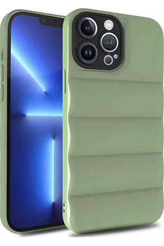Apple Uyumlu iPhone 13 Pro Max Kılıf Zore Kasis Kapak Light Green