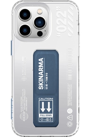 Apple Uyumlu iPhone 14 Pro Max Kılıf Skinarma Standlı Şeffaf Tasarımlı Taihi Sora Kapak