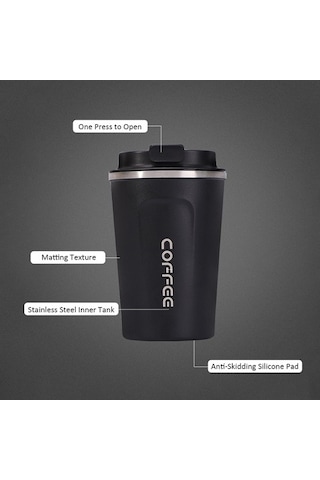 Ulzyvf Paslanmaz Çelik Seyahat Kahve Termosu - Sızdırmaz Koyu Mavi, Taşınabilir Koyu Mavi