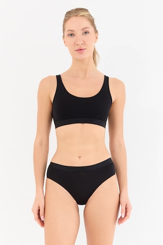 Naphor Touch Siyah Yüksek Bel Slip Külot