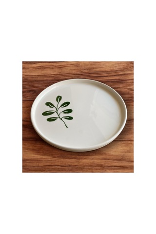 Kahvaltı Takımı 6 Kişilik Tokyo Serisi Zeytin Dalı 6 Parça 20cm Beyaz Beyaz