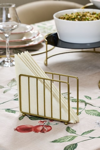 Edora Home 4'lü Gold Servis Sunum Seti, Peçetelik, Kağıt Havluluk, Nihale, Ekmeklik - Metal Paslanmaz