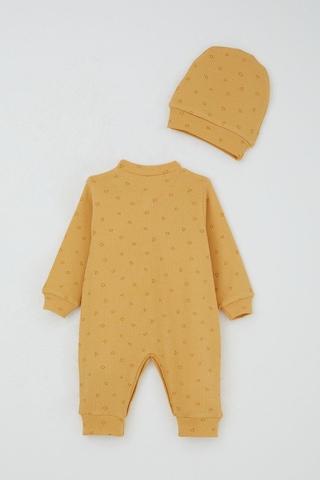 Breeze Erkek Bebek Tulum Mini Geometrikşekiller 0-6 Ay, Hardal Sarı Hardal Sarı